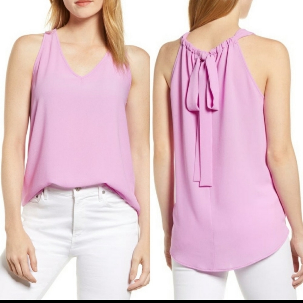 Gibson Lilac Lightweight Bowtie Neck Tank